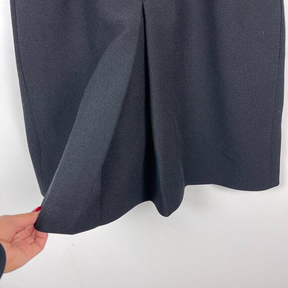 Vince Size 10 Sheath Cap Sleeve Mini Dress Black Polyester Stretch Ponte - Picture 4 of 10